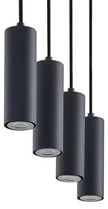 Maniva 4 Lustră Pendul Black/Wood - Lindby