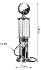 Dozator pentru bauturi, 1 litru, reutilizabil, 48x14x14 cm, argintiu