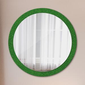 Oglinda rotunda decor perete Iarbă verde fi 100 cm