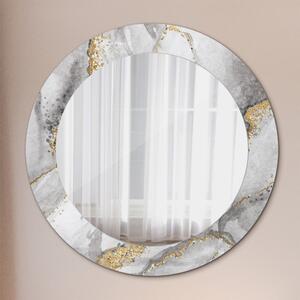 Decor oglinda rotunda Aur de marmură albă fi 60 cm