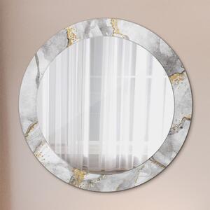 Decor oglinda rotunda Aur de marmură albă fi 70 cm
