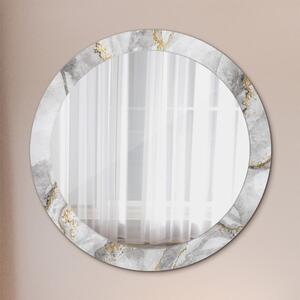 Decor oglinda rotunda Aur de marmură albă fi 80 cm