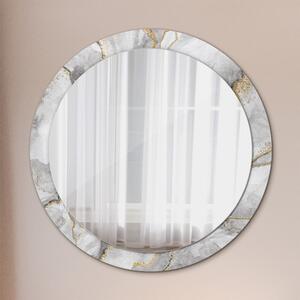 Decor oglinda rotunda Aur de marmură albă fi 90 cm