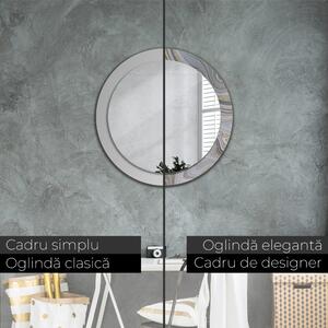 Oglinda rotunda decor perete Marmură gri fi 80 cm