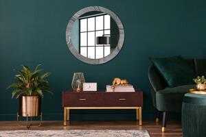 Oglinda rotunda decor perete Marmură gri fi 80 cm