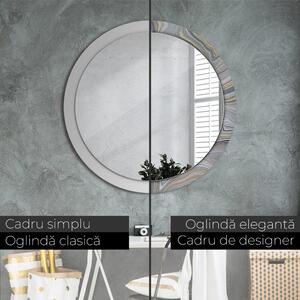 Oglinda rotunda decor perete Marmură gri fi 100 cm