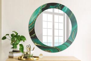 Oglinda rotunda cu rama imprimata Marmură de smarald fi 60 cm