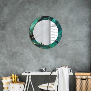 Oglinda rotunda cu rama imprimata Marmură de smarald fi 60 cm