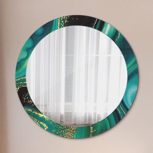 Oglinda rotunda cu rama imprimata Marmură de smarald fi 80 cm