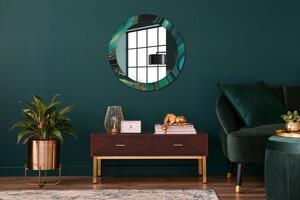 Oglinda rotunda cu rama imprimata Marmură de smarald fi 70 cm