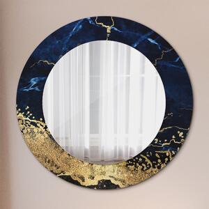 Decor oglinda rotunda Marmură albastră fi 50 cm