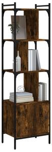 Bibliotecă cu ușă stejar fumuriu 44,5x30x154,5 cm lemn compozit