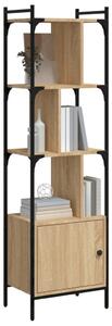 Bibliotecă cu ușă stejar sonoma 44,5x30x154,5 cm lemn compozit