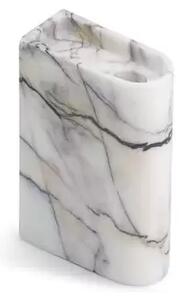 Monolith Suport pentru Lumânări Medium Mixed White Marble - Northern