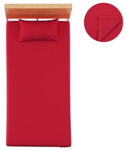 Cearșafuri pat, vișiniu, 2 buc., lână de poliester, 100x200 cm