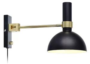 Larry Aplică de Perete Black/Brushed Brass - Markslöjd