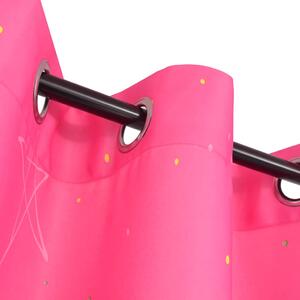 Draperii opace pentru camera copiilor, 2 buc, 140x240 cm, roz