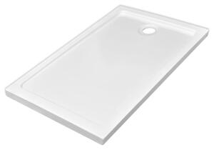 Cădiță de duș dreptunghiulară din ABS, alb, 70 x 120 cm
