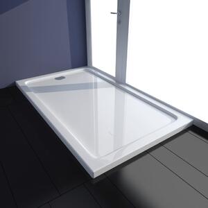 Cădiță de duș dreptunghiulară din ABS, alb, 70 x 120 cm