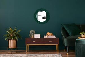 Decor oglinda rotunda Șablon verde de lux fi 50 cm