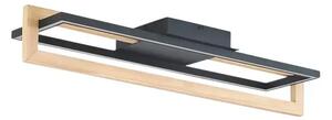 Holamu LED Plafonieră L86 Negru/Lemn - Lindby