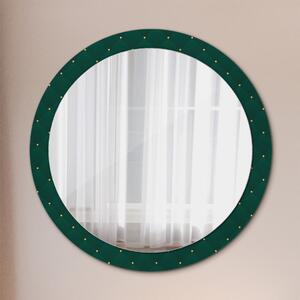 Decor oglinda rotunda Șablon verde de lux fi 90 cm