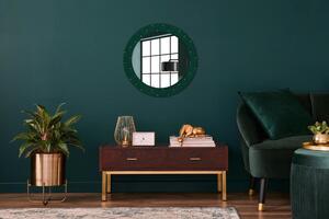 Decor oglinda rotunda Șablon verde de lux fi 60 cm