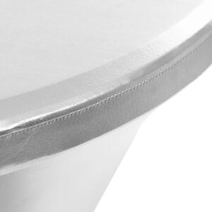 Huse elastice de masă, 2 buc., argintiu, 70 cm
