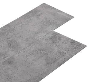 Plăci pardoseală autoadezive, maro ciment, 5,21 m², 2 mm, PVC