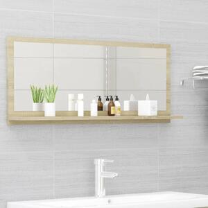 Oglindă de baie, stejar sonoma, 90 x 10,5 x 37 cm, PAL
