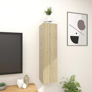 Dulapuri TV montaj pe perete 4 buc. stejar sonoma 30,5x30x30 cm