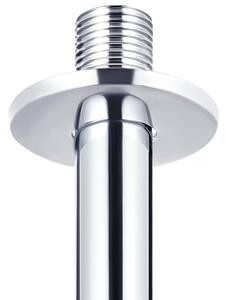Braț suport de duș, rotund, argintiu, 20 cm oțel inoxidabil 201