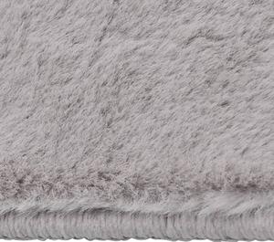 Covor, gri, 180x270 cm, blană ecologică de iepure