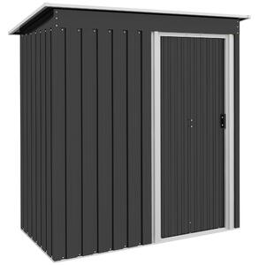 Magazie de Scule Outsunny din Otel, 1 Usa Glisanta, Acoperis inclinat 163x89x182cm | Aosom Romania
