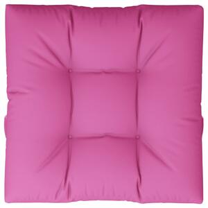 Pernă de paleți, roz, 80x80x12 cm, material textil