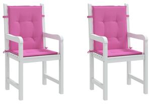 Perne pentru scaune cu spătar mic, 2 buc., roz, textil