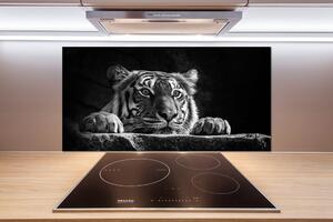 Panou sticlă decorativa bucătărie Tigru