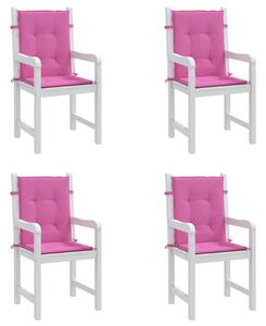 Perne pentru scaune cu spătar mic, 4 buc., roz, textil