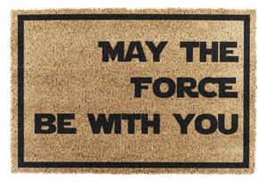 Covoraș de intrare din fibre de nucă de cocos 40x60 cm May the Force Be With Your – Artsy Doormats