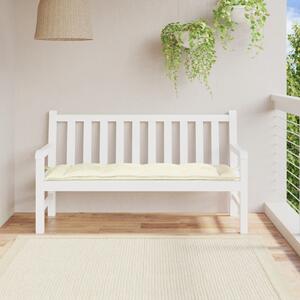 Pernă bancă de grădină, alb crem, 150x50x7 cm, textil oxford