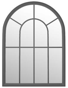 Oglindă de grădină, negru, 60x45 cm, fier, pentru uz exterior