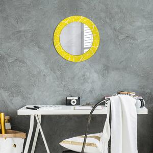 Oglinda rotunda cu rama imprimata Model de lămâie fi 50 cm