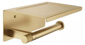 Suport pentru hârtie igienică cu poliță 39105A ORI Brush Gold
