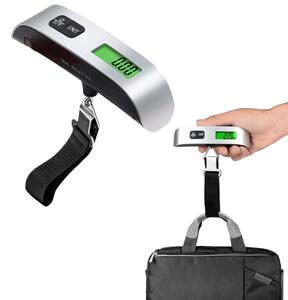 Cântar digital portabil pentru bagaje, până la 50 kg – Argintiu