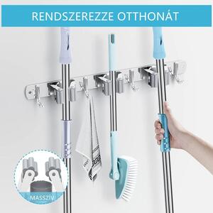 HANDY Șină universală pentru scule de perete - mică (3 suporturi, 4 cârlige)