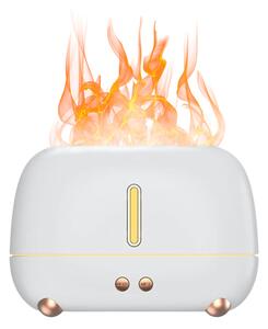 Umidificator de aromaterapie cu efect de flacără RetroFlame 250 ml - Alb