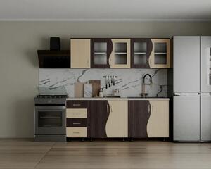 Bucatarie CIP S 2m, Wenge + Mesteacan