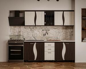 Bucatarie CIP3S - C1 Wenge + Alb Hacienda
