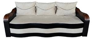 Canapea Extensibila Simona 225x74x100 cm, Crem, Negru