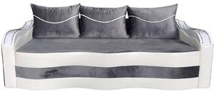 Canapea Extensibila Simona 225x74x100 cm, Gri, Alb